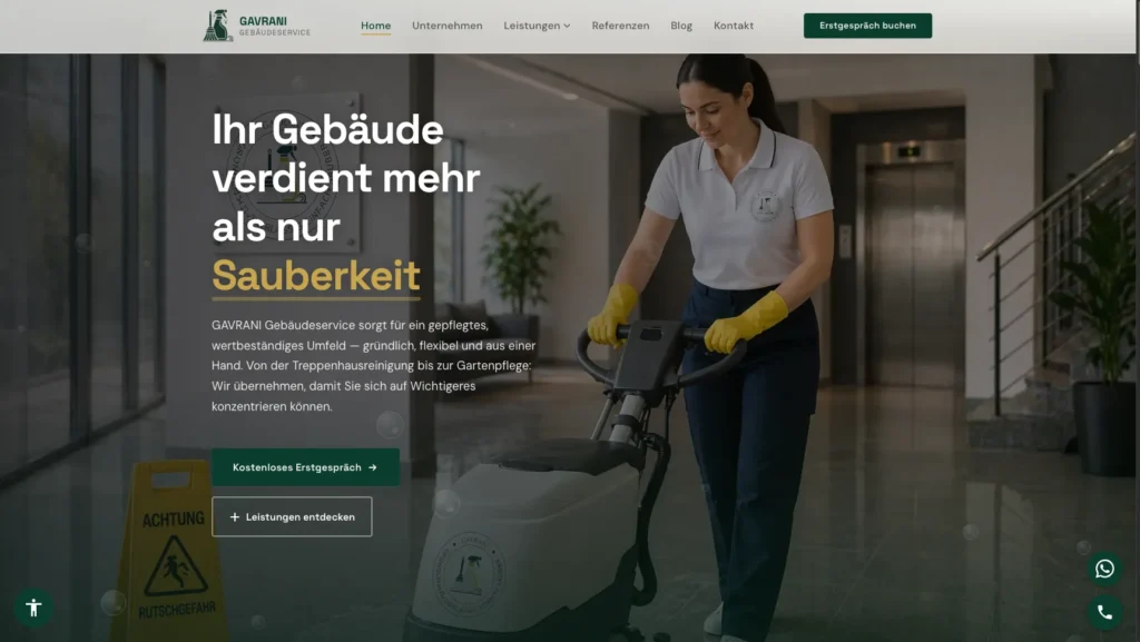 Gavrani Gebäudeservice Screenshot