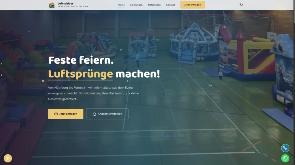 Luftschloss Veranstaltungstechnik Screenshot